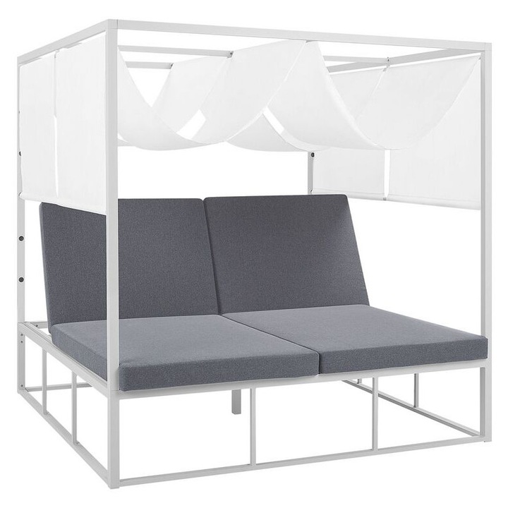 Pat de exterior Pallanza Metal Alb