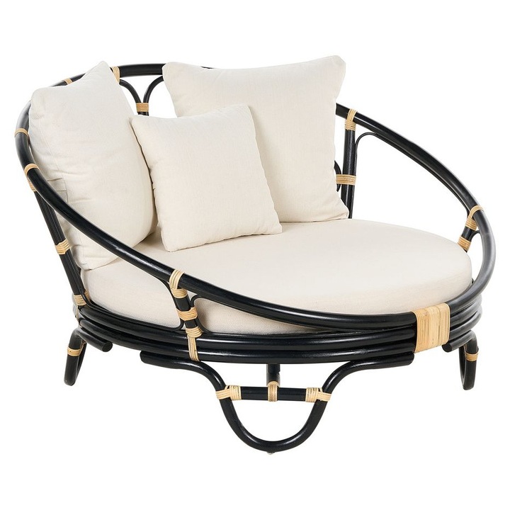 Pat de exterior Rossano Ratan Negru