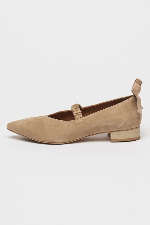 Mihaela Glavan, Велурени пантофки с остър връх, Camel