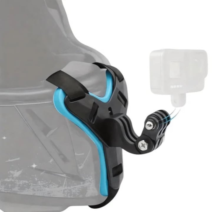 Suport Negru+albastru pentru camera actiune pentru casca moto