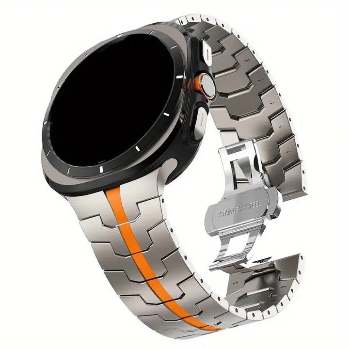Samsung Galaxy Watch Ultra készülékkel kompatibilis szíj, titánötvözet, titánnarancs
