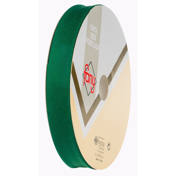 Banda elastica din franghie, Byetsa, pliere dubla, rezistenta si elastica pentru cusut si imbracaminte, 18 mm, verde, rola 25 m