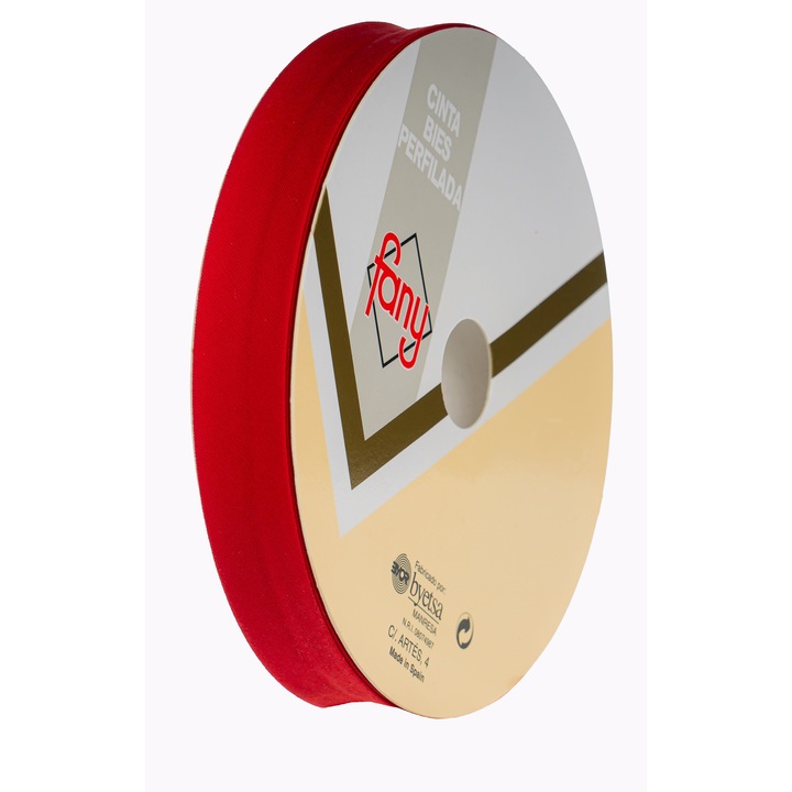 Banda elastica din franghie, Byetsa, pliere dubla, rezistenta si elastica pentru cusut si imbracaminte, 18 mm, rosie, rola 25 m