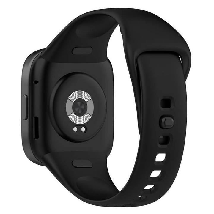 Каишка за смарт часовник, съвместима с Redmi Watch 3, Силикон, Черен