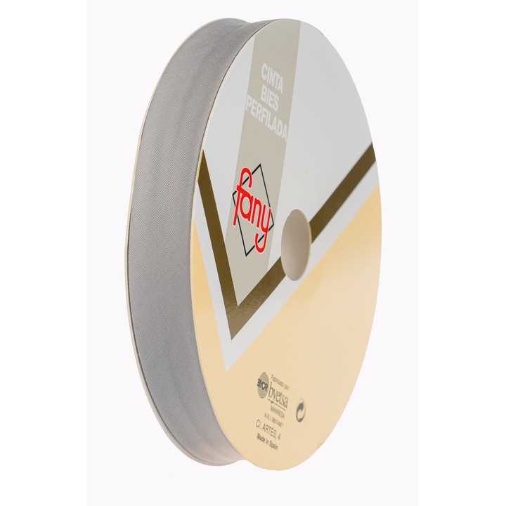 Banda elastica din franghie, Byetsa, pliere dubla, rezistenta si elastica pentru cusut si imbracaminte, 18 mm, gri, rola 25 m