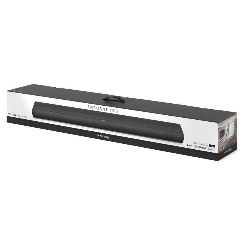 Set soundbar Enchant 1100 cu subwoofer, Dolby Atmos, 3D, negru, 1150x130x65mm