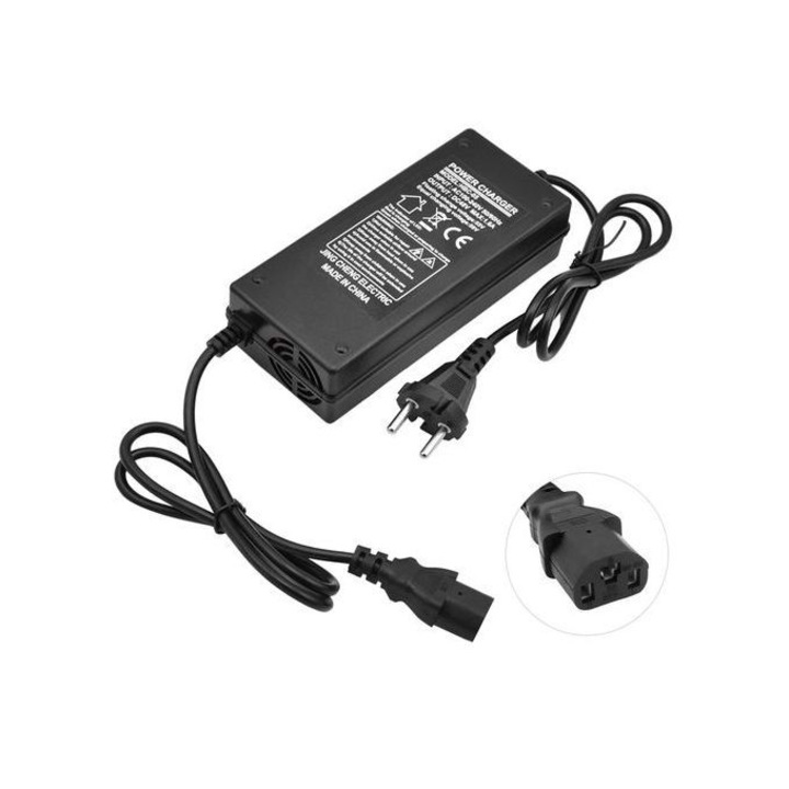 Зарядно устройство за батерии 48V 3A, захранване 48V DC за 48-волтови литиеви батерии с 3-пинов щепсел