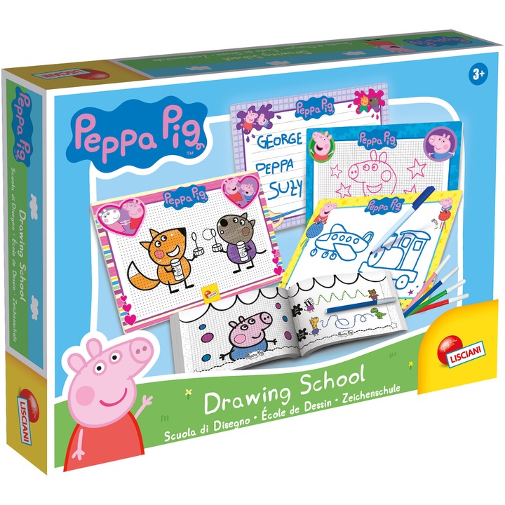 Set de desenat Lisciani Peppa Pig - Drawing School