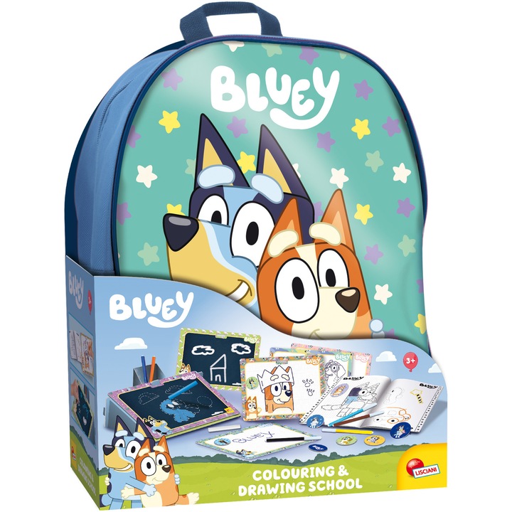 Lisciani Bluey rajzkészlet, Színező és Rajziskola, Hátizsákkal