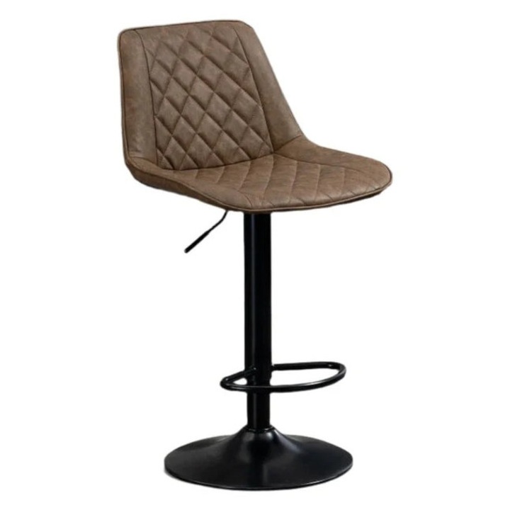 2 db állítható bárszék szett, lábtartóval, barna, 46,5x51x86-106cm