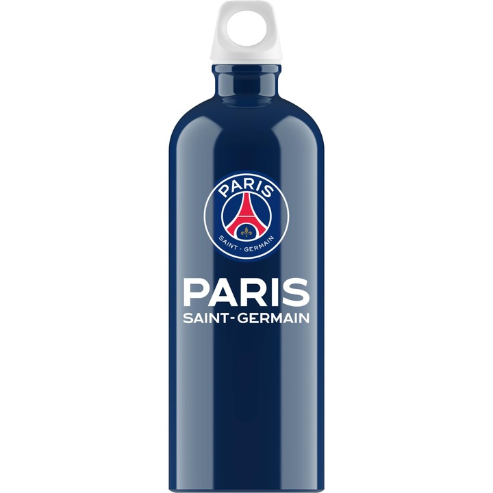 Спортна бутилка за футболен отбор Sigg PSG, непропусклива, 1 л, синя