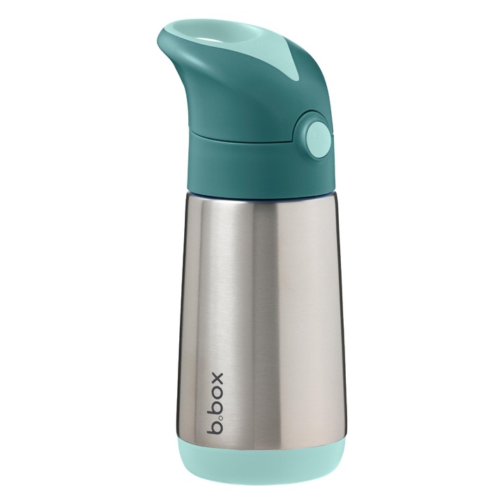 B.BOX rozsdamentes acél termosz sportpalack 350 ml, smaragdzöld, duplafalú