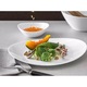 Set serviciu de masa, Gierekhoff, Prometeos, 18 piese, sticla opala, alb, pentru 6 persoane, farfurii elegante