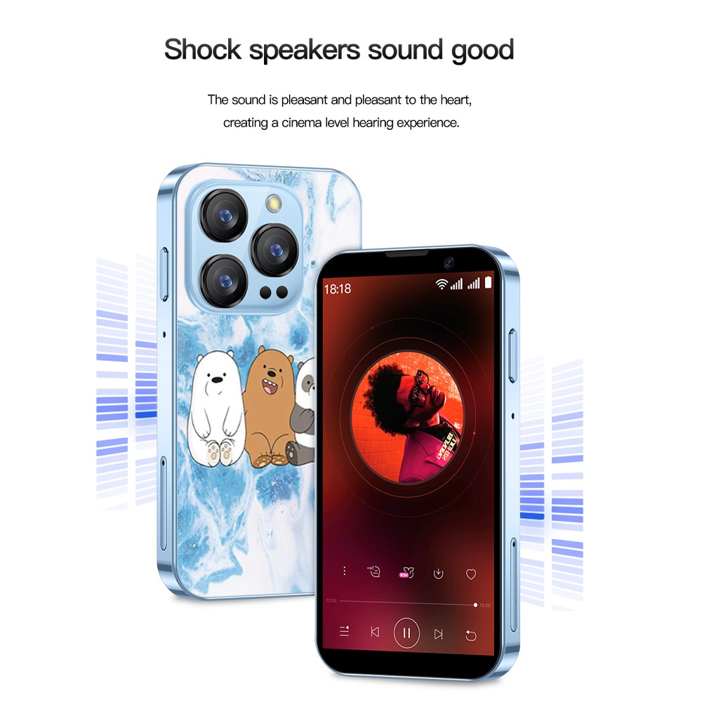 SOYES XS18 Pro telefon inteligent 2GB RAM 16GB ROM 3.0 Inch 3G cu 2 autocolante Auriu