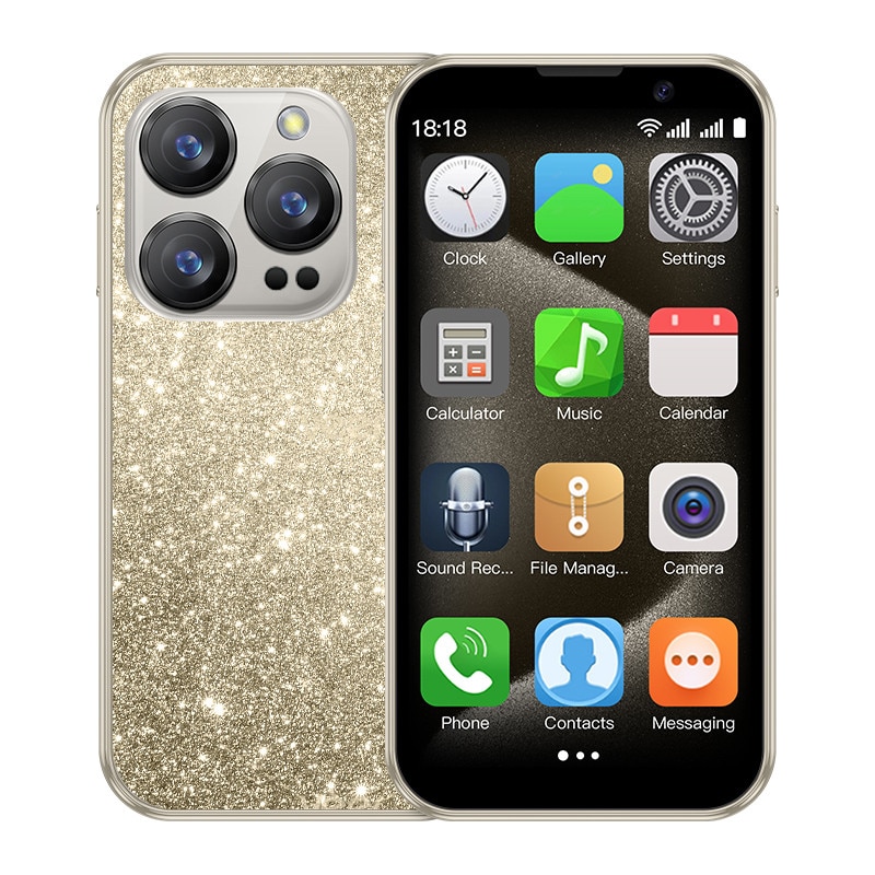 SOYES XS18 Pro telefon inteligent 2GB RAM 16GB ROM 3.0 Inch 3G cu 2 autocolante Auriu