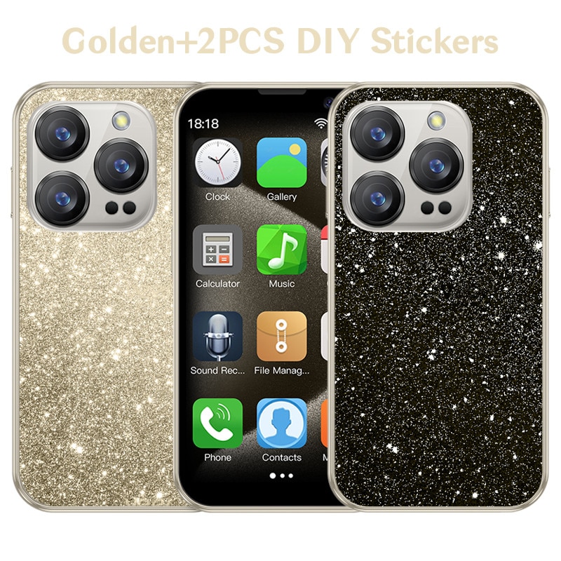 SOYES XS18 Pro telefon inteligent 2GB RAM 16GB ROM 3.0 Inch 3G cu 2 autocolante Auriu