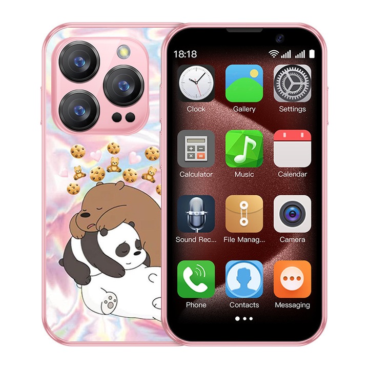 SOYES XS18 Pro смартфон 2GB RAM 16GB ROM 3.0 инча 3G с 2 стикера, розов