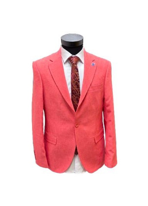 Sacou slim fit pentru barbati, Plus Scorpion, C-K-2266-17, Coral