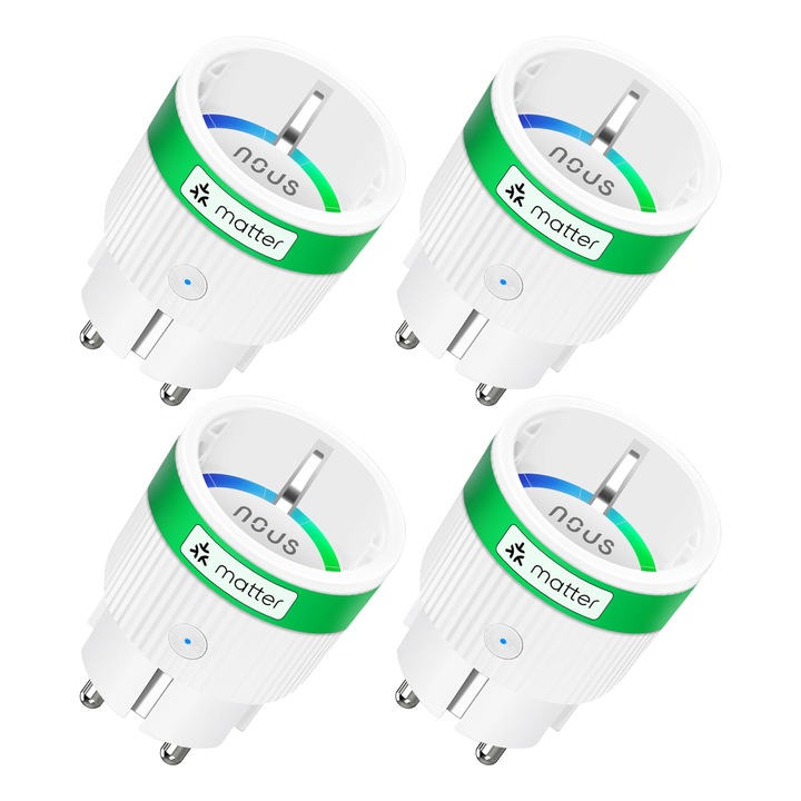 Умен Wi-Fi контакт Nous, 16A 3840W, за повърхностен монтаж, IP20
