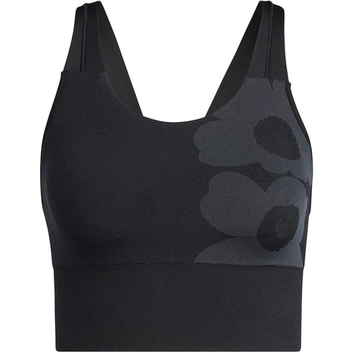 Bustiera sport Adidas Aeroknit, poliamida/elastan, negru, S INTL