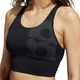 Bustiera sport Adidas Aeroknit, poliamida/elastan, negru, S INTL