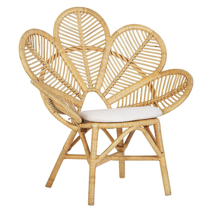 Scaun tip paun Florentine Ratan Natural