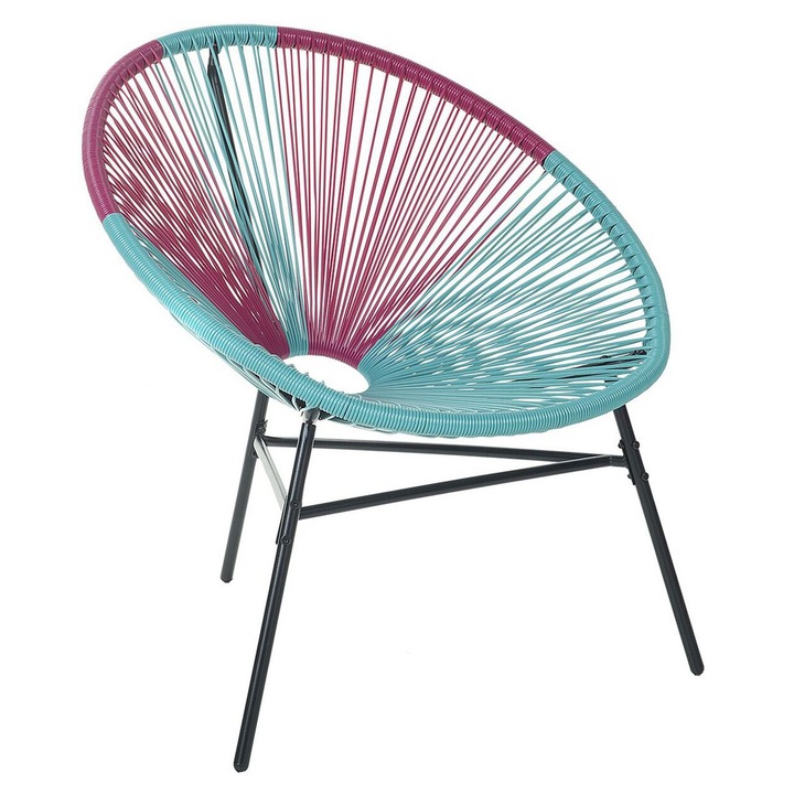 Scaun de gradina Acapulco Ratan sintetic Turcoaz