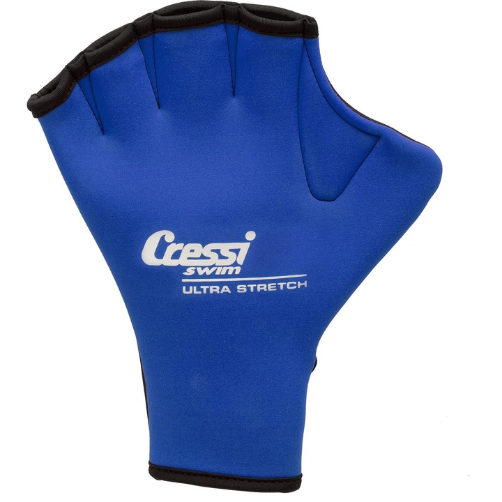 Cressi Aqua Fitness úszókesztyű, hosszú, termoplasztikus, kék, L