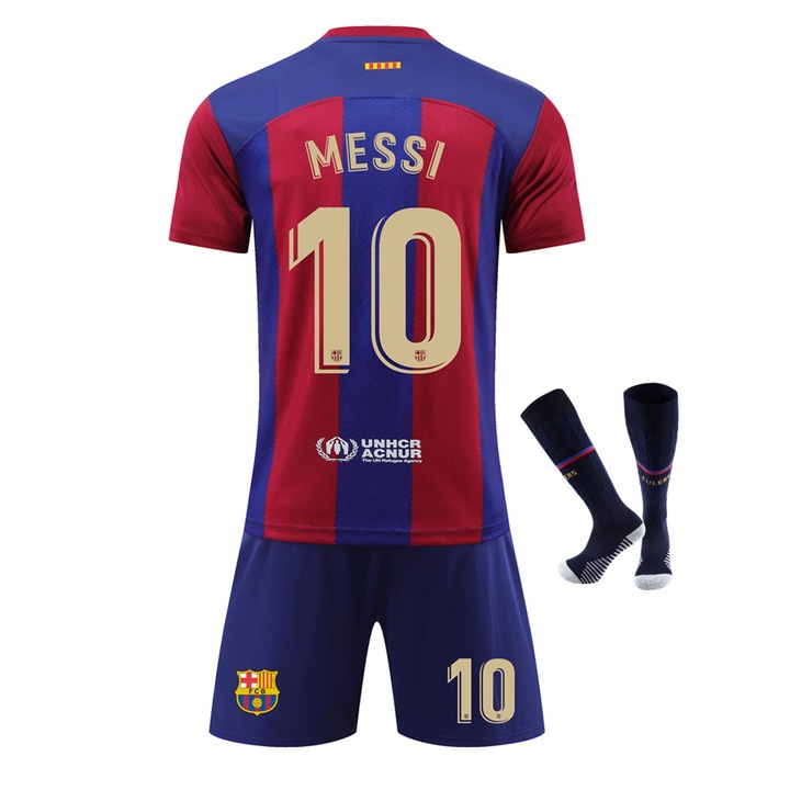 Echipament sportiv copii Barcelona Messi Tricouri de Fotbal Set, Darmowade, Albastru, Albastru
