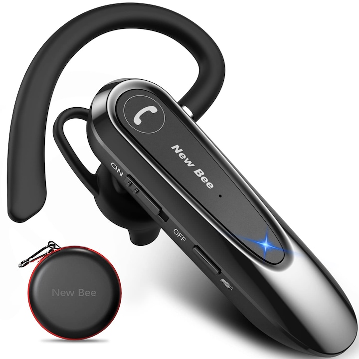 New Bee vezeték nélküli headset, dupla mikrofonos modell, 20 óra beszélgetési idő, többszínű
