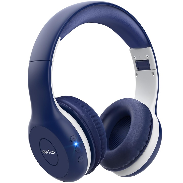 Bluetooth fejhallgató gyerekeknek, EarFun, összecsukható, HD mikrofon, többszínű