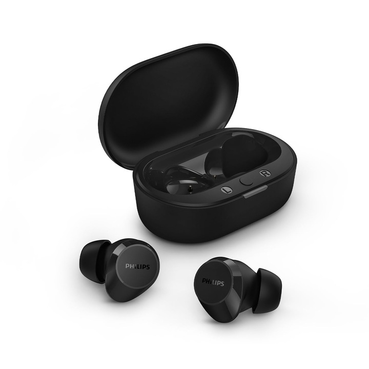 Casti Intraauriculare Bluetooth Philips, mici, sunet natural, carcasă de încărcare, multicolor