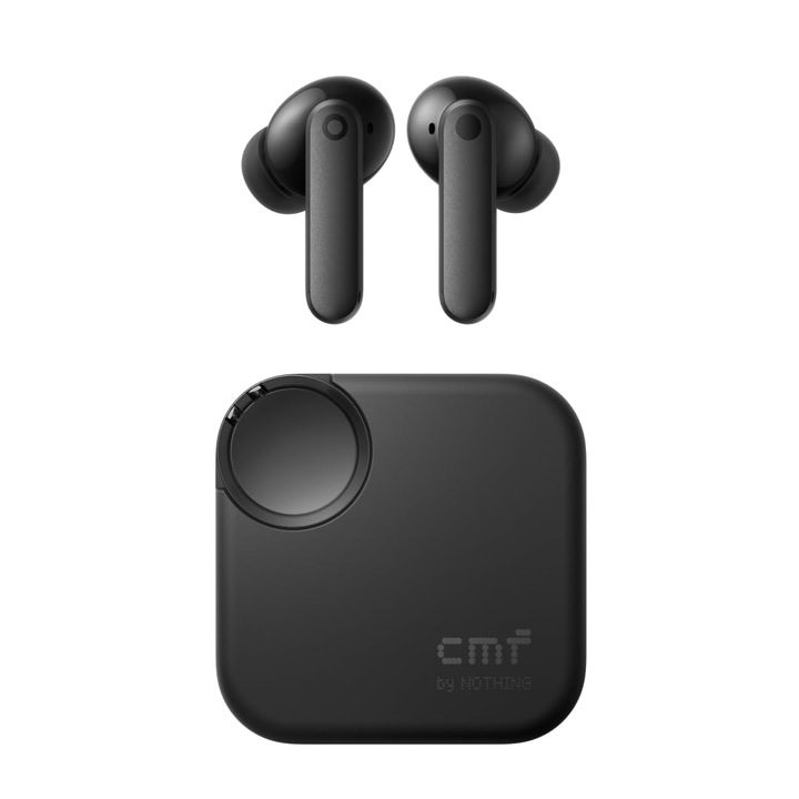 Casti wireless, CMF By Nothing Buds 2, rezistență la apă IP55, autonomie 55 ore, gri închis
