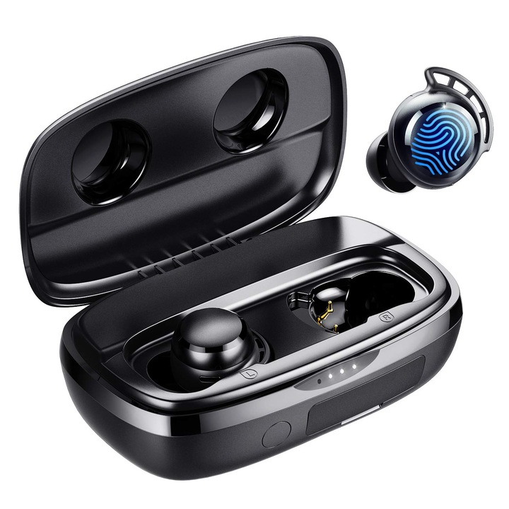 Tribit vezeték nélküli fejhallgató, Bluetooth 5.3, 4 mikrofon, IPX8 vízálló, fekete