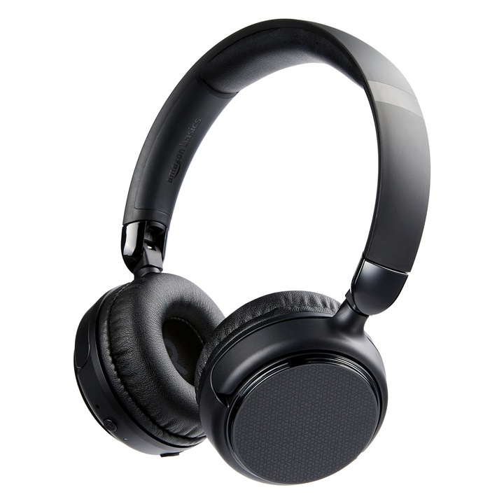 Vezeték nélküli Bluetooth fejhallgató, Amazon Basics, fülre helyezhető, 35 óra lejátszási idő, többszínű, univerzális méret