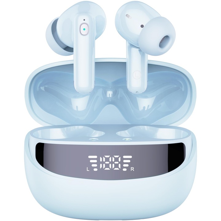 Nerunsa vezeték nélküli fejhallgató, Bluetooth 5.4, mikrofonnal, IP7 vízálló, többszínű