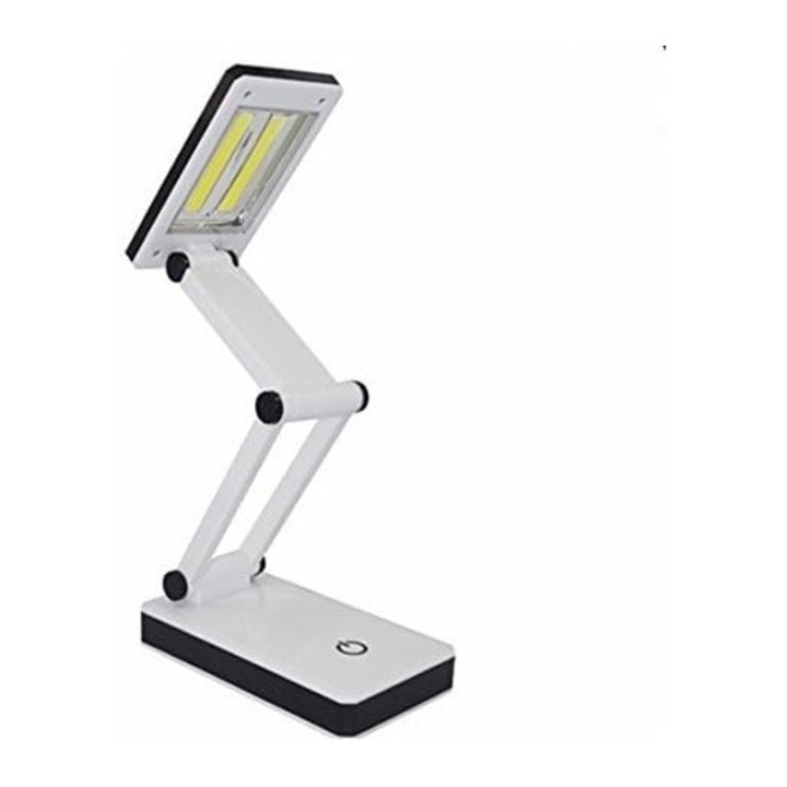 Lampa pliabila portabila cu control tactil, lumina LED, alba, compacta