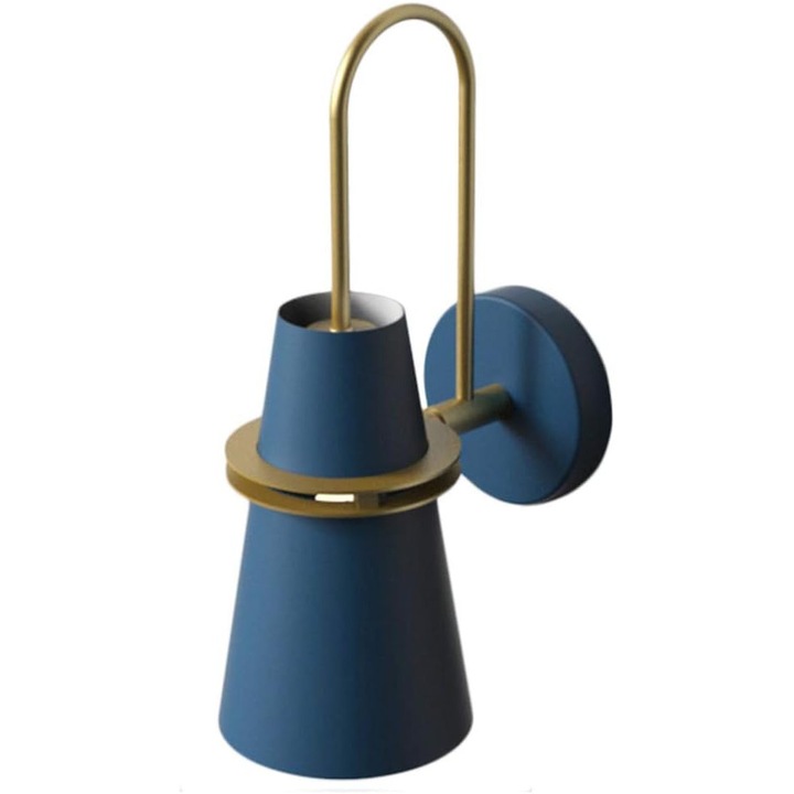 Aplica de perete Macaron, metal, design corn, multicolor, 14x37x12cm