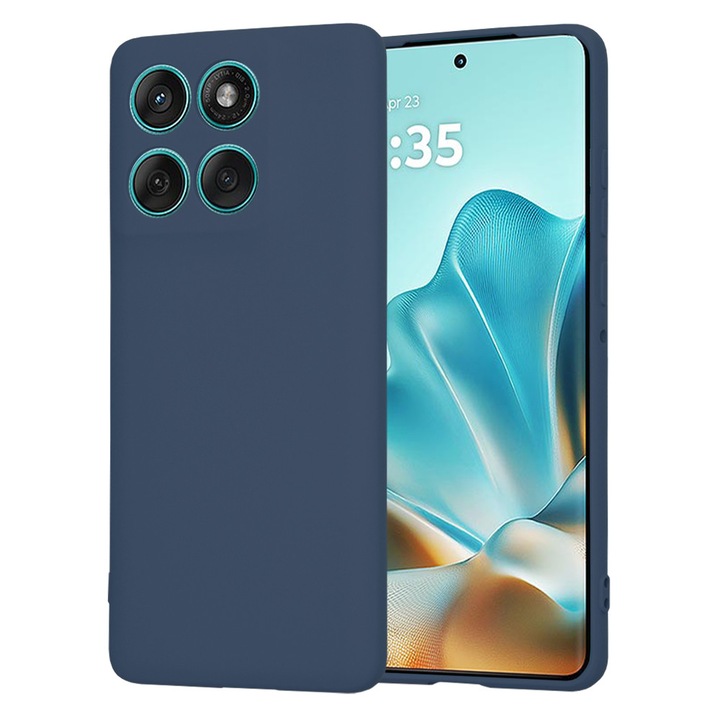 Силиконов калъф за Motorola Moto Edge 60 / Edge 60 Fusion, Тъмносин