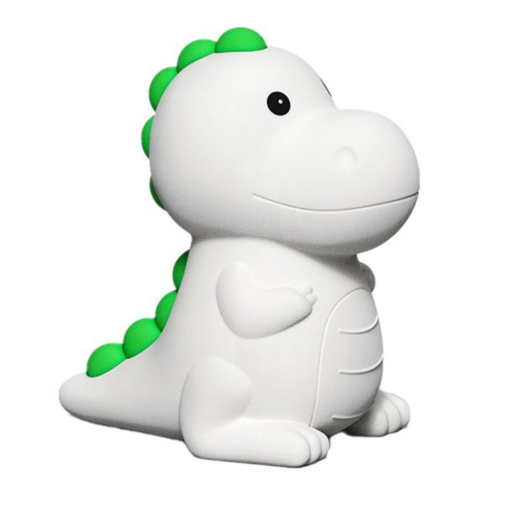 Dinoszaurusz szilikon éjjeli lámpa gyerekeknek, színváltós, USB tölthető, 1200mAh, hordozható