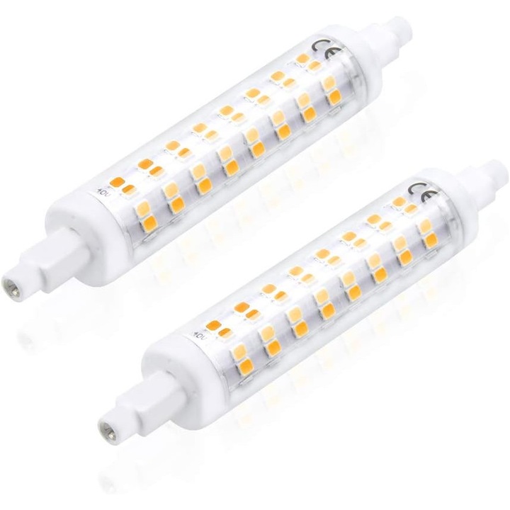 Bec LED R7S 118mm 10W szabályozható hideg fehér 6000K 2 db-os szett