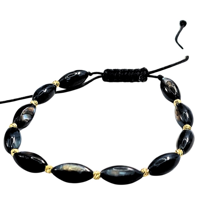 Bratara handmade cu elemente de aur 14k