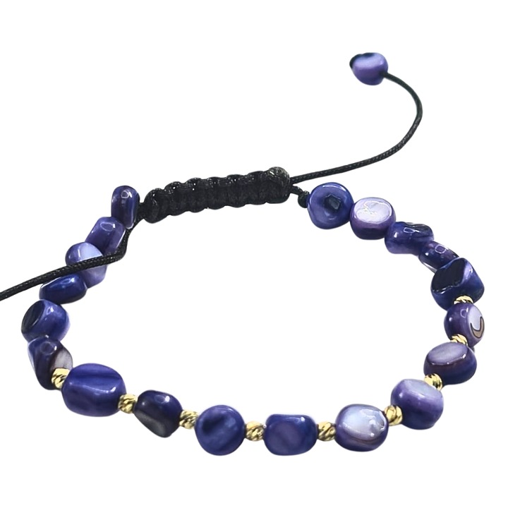 Bratara handmade cu elemente de aur 14k