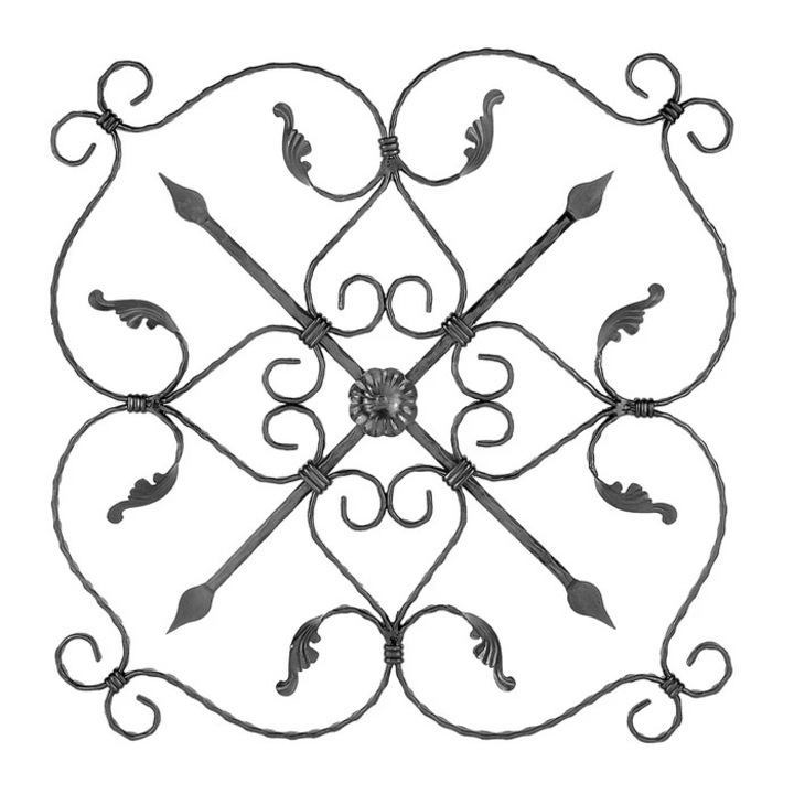 Element fier forjat rozeta RZ 002, 830 x 830 mm