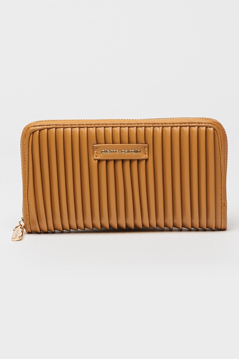 Pierre Cardin, Portofel din piele ecologica cu fermoar, Maro