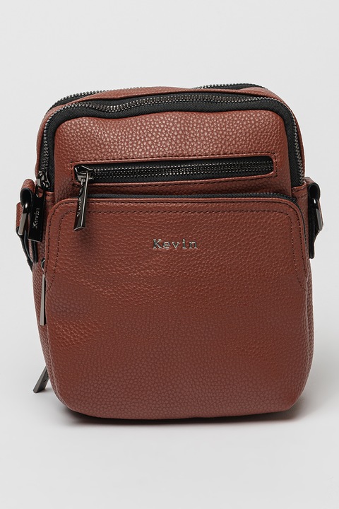 Pierre Cardin, Keresztpántos műbőr táska texturált dizájnnal, Barna