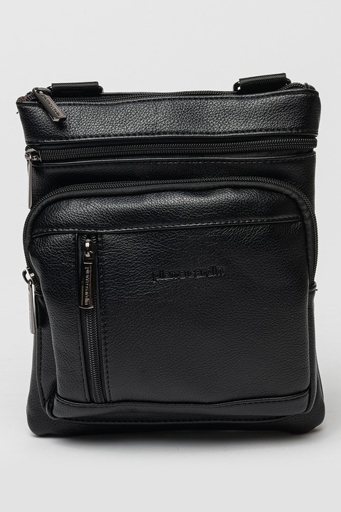 Pierre Cardin, Keresztpántos műbőr táska, Fekete