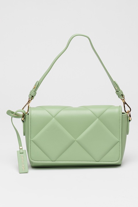 Pierre Cardin, Чанта за рамо от капитонирана еко кожа, Светлозелен