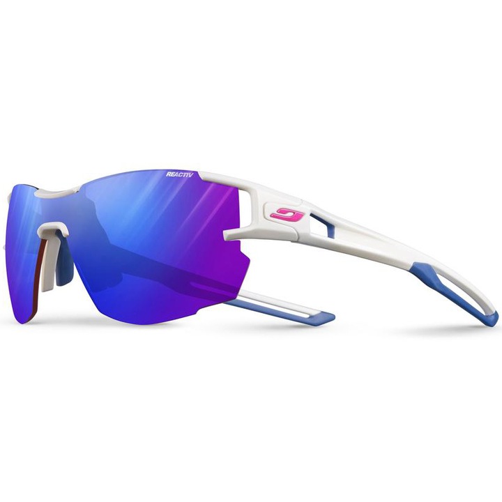 Спортни слънчеви очила Julbo Aerolite, Леща REACTIV 1-3 HC, Размер M, бял/син