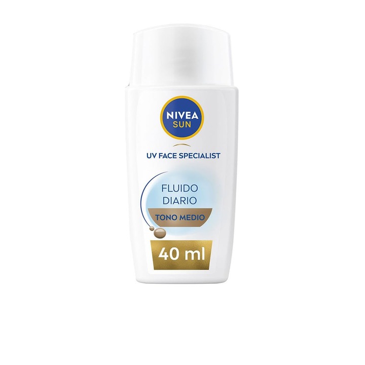Nivea színezett nappali napvédő krém arcra, Fluid SPF 50+, 40 ml, uniszex